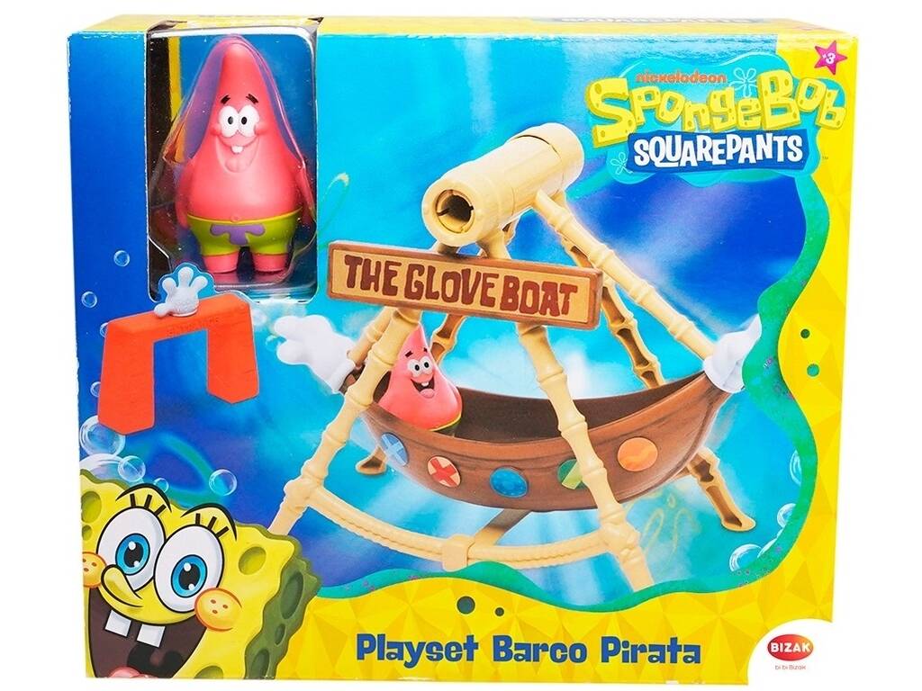 SpongeBob Schwammkopf Playset Piratenschiff mit Figur 5 cm