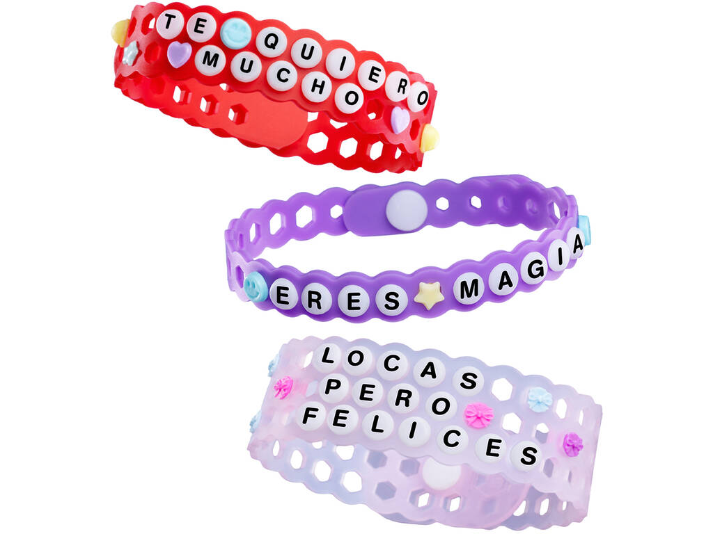 Lot de bracelets d'amitié Jelly Bands avec 200 breloques