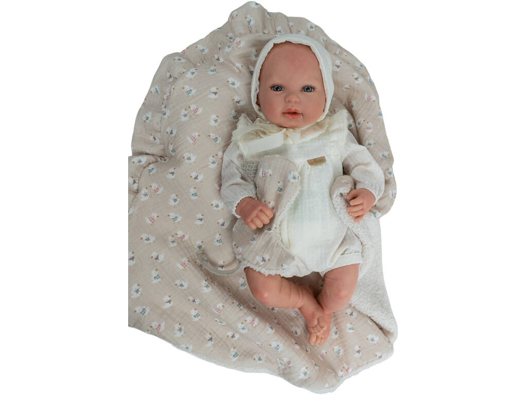 Muñeca Bebé Reborn Camila de 40 cm con Manta y Dou Dou