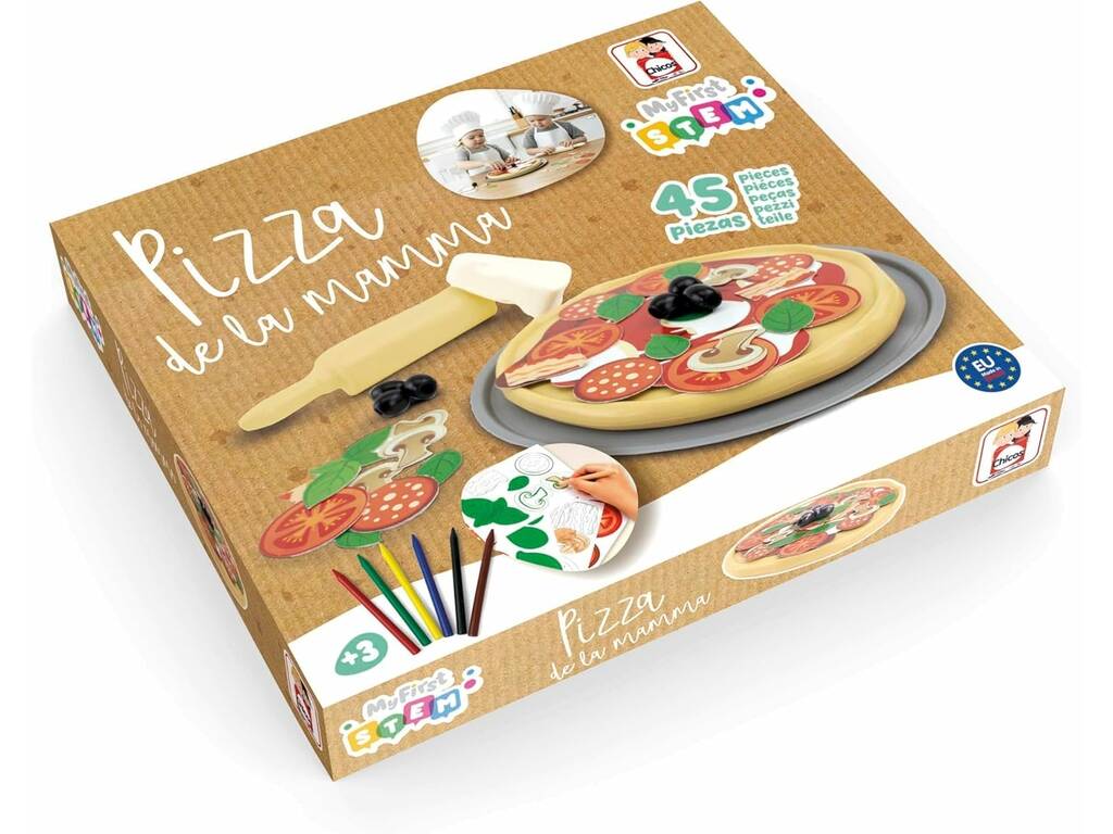 Mon premier kit STEM Pizza de la Mamma avec 40 pièces