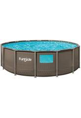 FunSicle Oasis Designer-Pool 457x122 cm Aufstellpool mit Fenster FAQ01548B