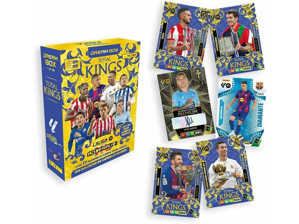 Adrenalyn XL La Liga 2025-26 Dream Box Total Kings avec 50 cartes