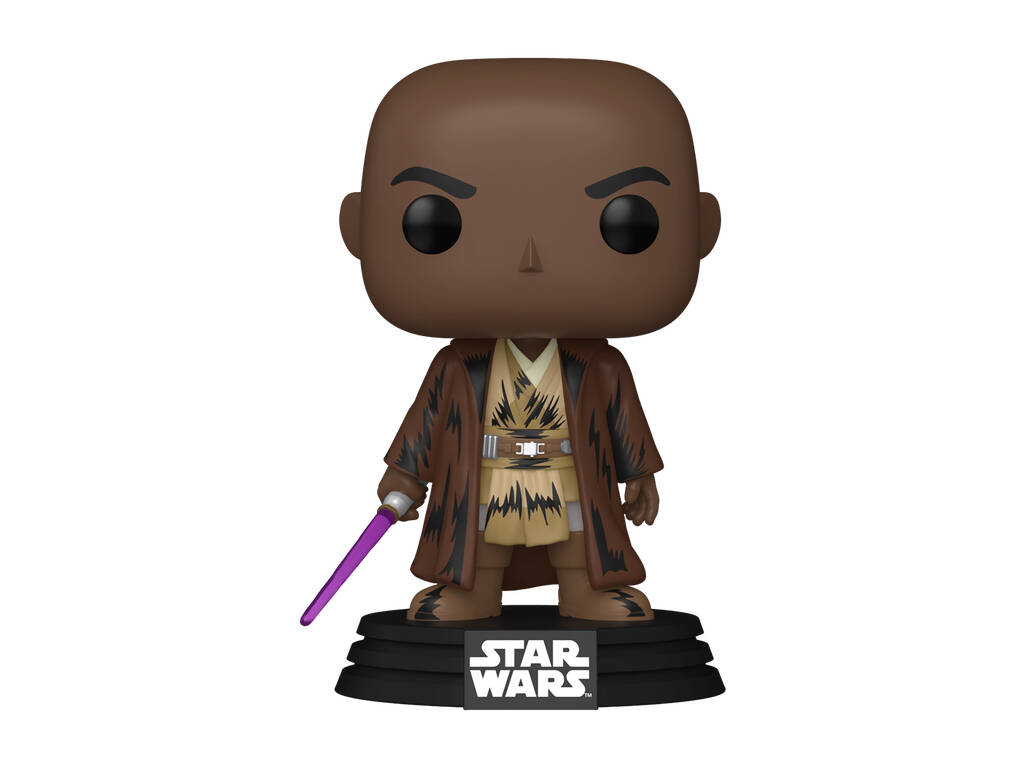 Funko Pop Star Wars Figura Mace Windu Retro con Cabeza Oscilante