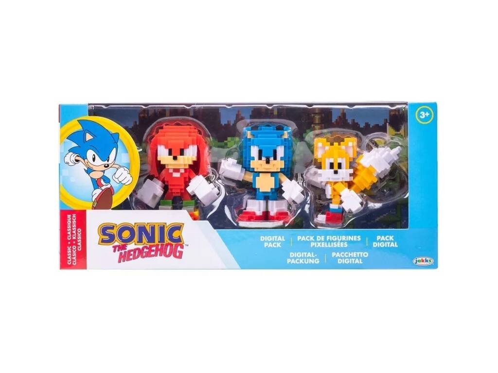 Sonic The Hedgehog Pack Digital con 3 Figuras de 5,5 cm