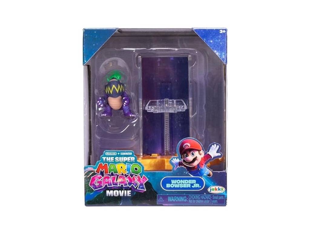 The Super Mario Galaxy Movie Lanzador Estelar con Figura Wonder Bowser Jr de 3,5 cm