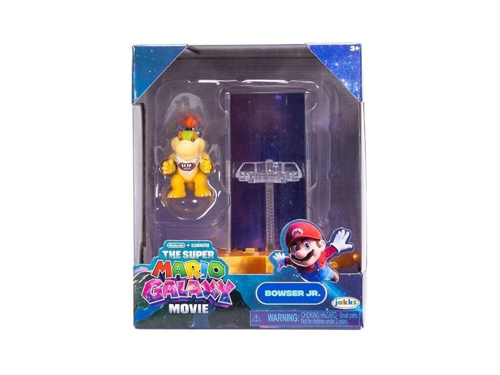 The Super Mario Galaxy Movie Lanzador Estelar con Figura Bowser Jr de 3,5 cm