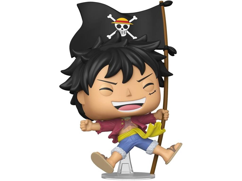 Funko Pop Animation One Piece Figura Monkey D. Luffy con Bandera