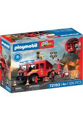 Playmobil City Action Camion de secours en cas d'incendie avec lumières et sons