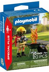 Playmobil Special Plus Figura di pompiere con idrante