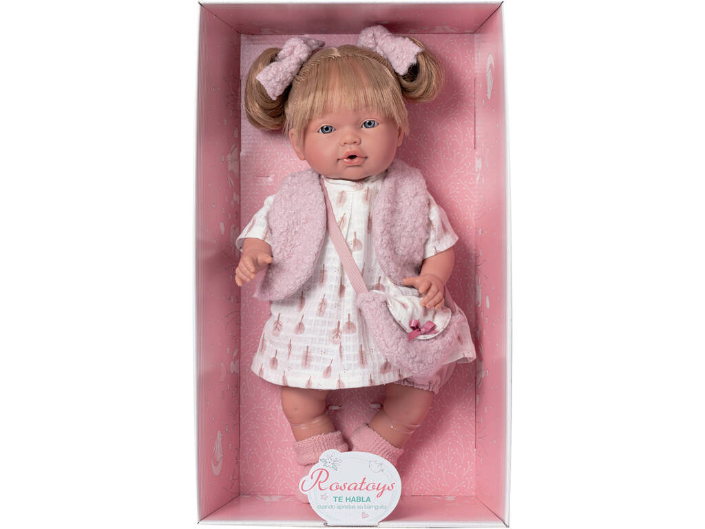 Muñeca Bebé Daniela Habladora de 40 cm con Bolso