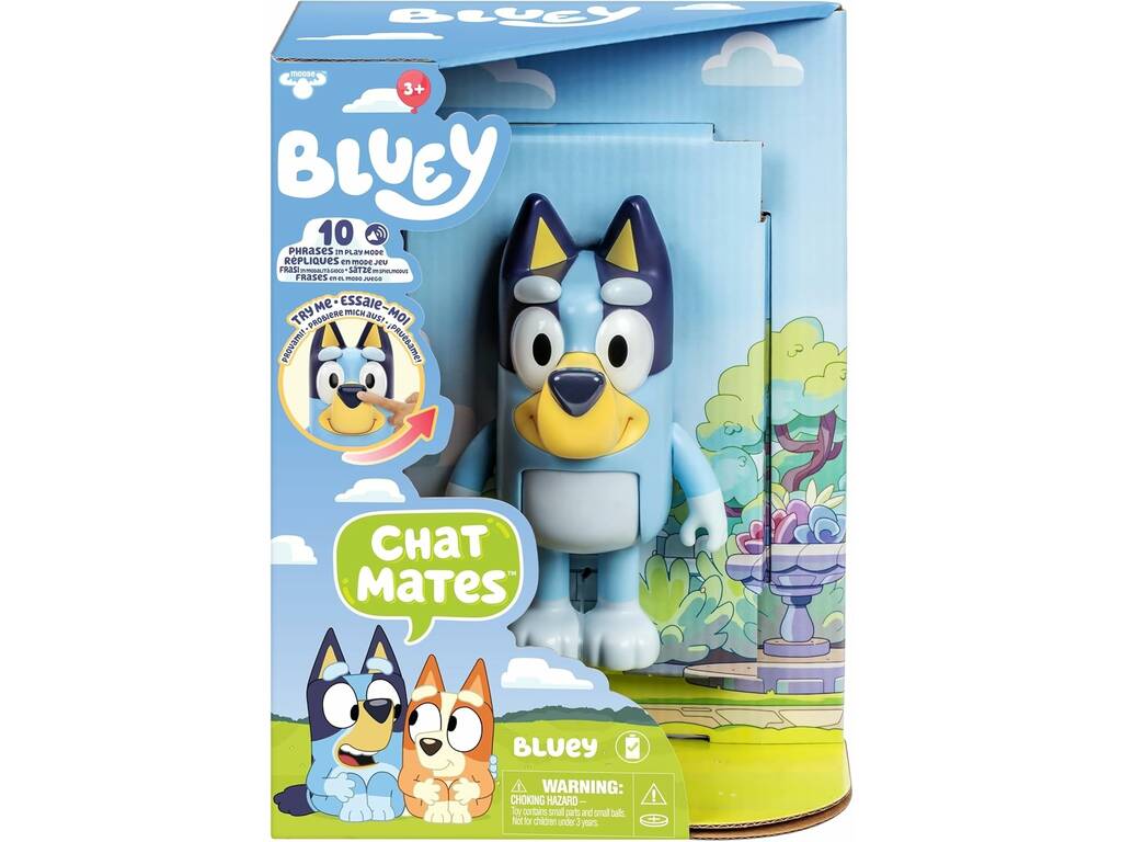 Bluey Figura Chat Mates Bluey de 15 cm con 10 Frases