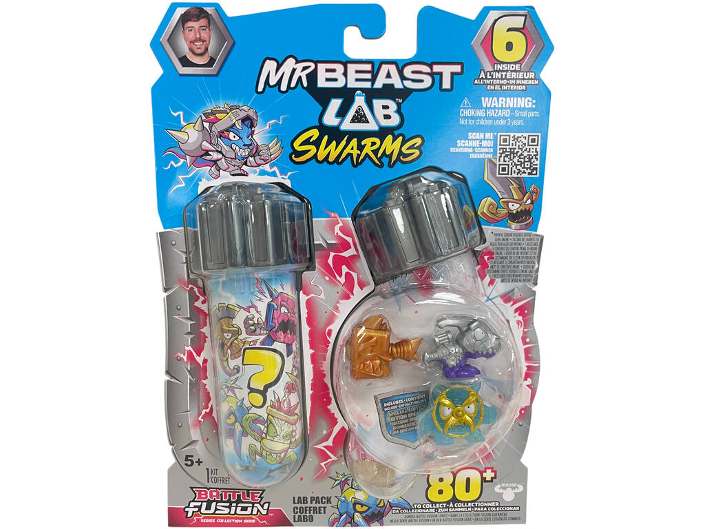 MrBeast LAB Swarms Battle Fusion Pack con 6 Microbestias