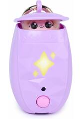 Peekimo Morado Mascota con Colgante de 7 cm con Luz y Sonidos