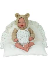 Poupée bébé Elegance Adia Beige de 40 cm avec poids réaliste et coussin