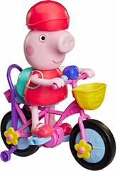 Peppa Pig Juguete Interactivo Pedaleando con Peppa de 30 cm con Sonidos y Reacciones