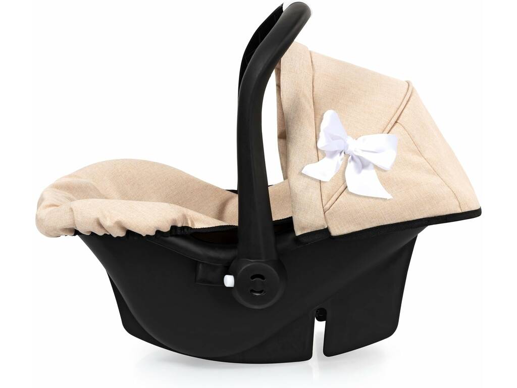 Sillita del Coche para Muñeca Beige de 20x33x46 cm