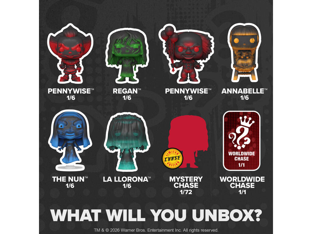 Funko Pop Mystery Warner Bros Horror Figura Sorpresa