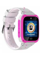 Montre connectée HolaWatch K-Fun Blanche et Rose avec localisation LBS