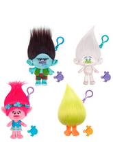 Trolls Pack 4 Super Peluches Porte-Clefs