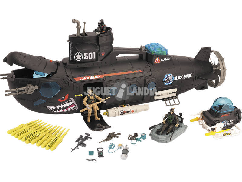 Soldado submarino militar 501 com luzes e sons