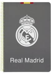 Cahier Feuilles Couverture Dure 80 p. Real Madrid