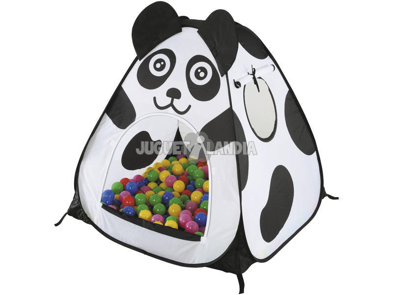 Une maisonnette triangulaire ours Panda avec 100 boules
