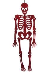 Esqueleto Rojo Eva Con Brillo 155 cm.