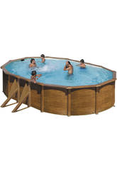 Piscina Imitación Madera Maldivas 500x300x132 Cm Gre KITPROV5083W
