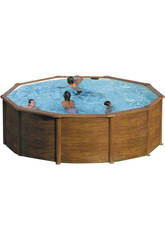 Piscina Imitación Madera Maldivas 360x132 Cm Gre KITPR3583W