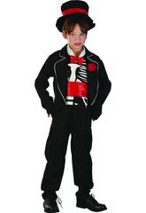 Fantasia Vampiro Esqueleto Menino Tamanho M 