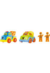 Playset 2 Ve�culos 14 cm. Com Luz e Som 