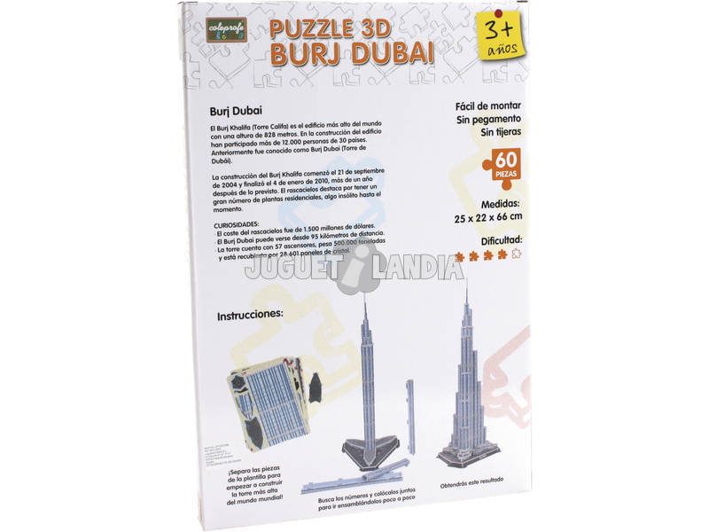 Puzzle 3D 60 Pièces Burj Dubai