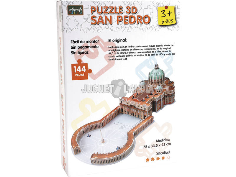 Puzzle 3D 144 Pezzi Basilica Di San Pietro