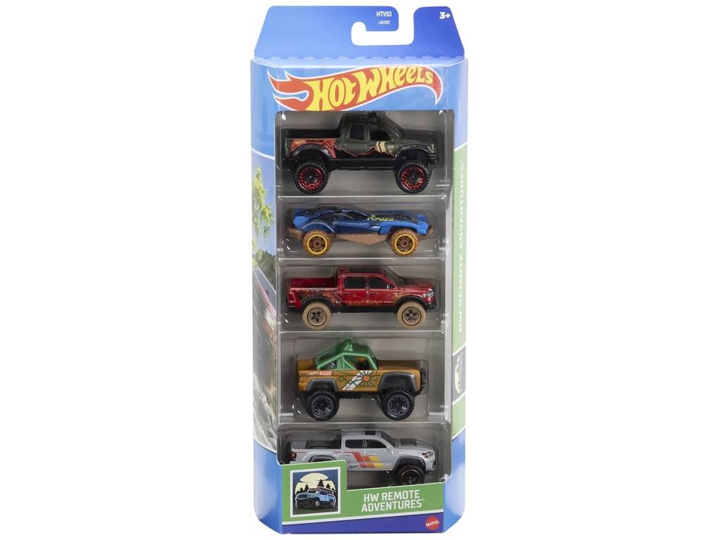 Hot Wheels Pack 5 Veículos de Brinquedo Mattel 1806