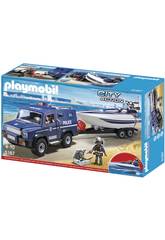 Playmobil Camionetta e Motoscafo della Polizia