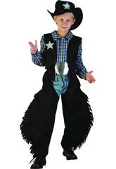 Kostüm Cowboy Schwarz Junge Größe L