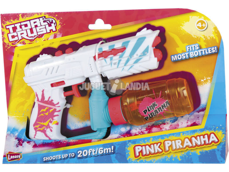 Pistola de Água Pink Piranha com Depósito 100 ml.