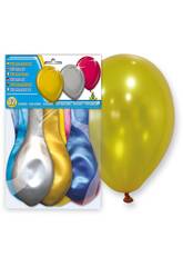 Sachet de 12 ballons gonflables métallisés