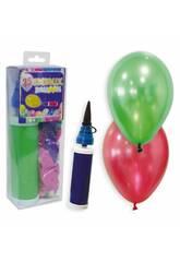 25 Ballons Métallisés Avec Pompe À Air