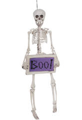 Esqueleto com Cartaz Boo 