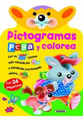 Libro Pictogramas Pega y Colorea Susaeta S2598