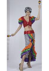 Costume da Ballerina di Rumba Righe Donna Taglia XL