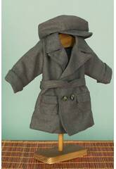 Abrigo Paño Gris con Gorra Mariquita Pérez JP20001