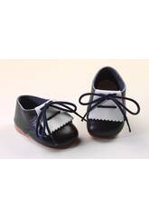 Chaussures Frange Cuir Bleues et blanches
