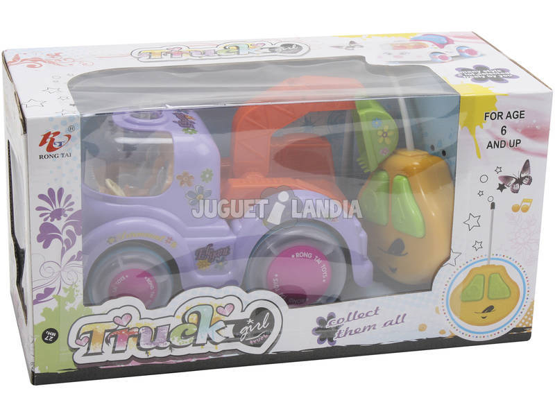 Radio control camion grua con luz y musica