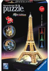 Puzle 3D Building Torre Eiffel Night
