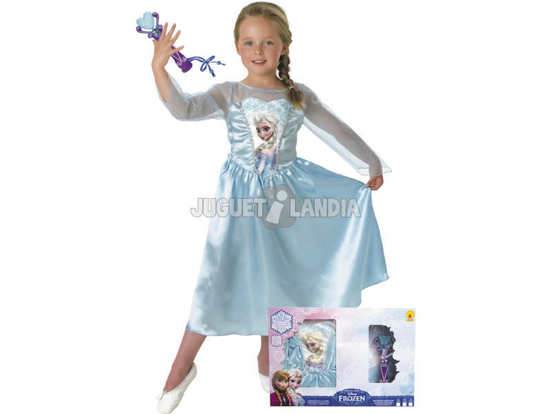 Costume Bimba Elsa Classic con Microfono L Rubies 620284-L