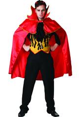 Disfraz Demonio Capa Roja Hombre Talla XL