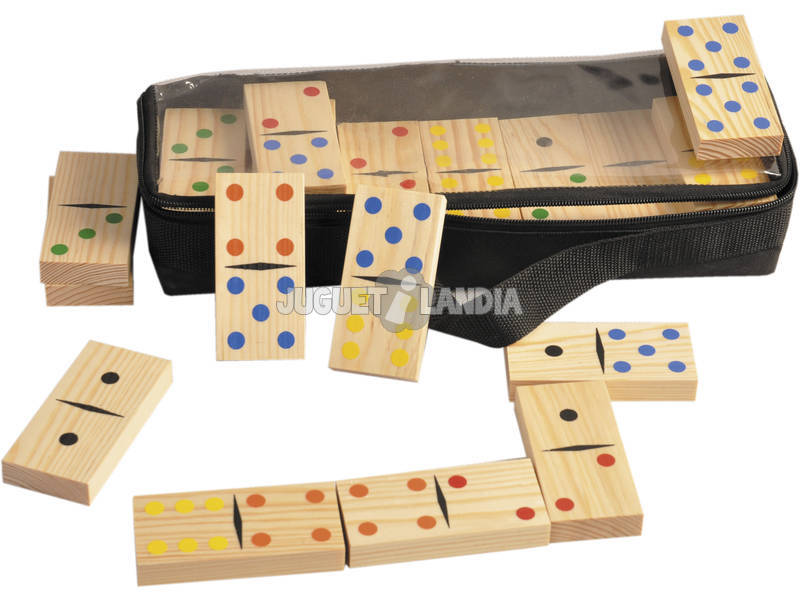 Domino aus Holz mit großen Teilen