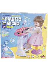 Strumento Musicale Piano con sgabellino Rosa 3 anni